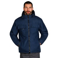 TEN JACKET, workwear hooded jacket, blue