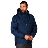 TEN JACKET, workwear hooded jacket, blue
