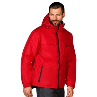 TEN JACKET, workwear hooded jacket, red