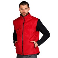 TEN VEST, workwear bodywarmer red