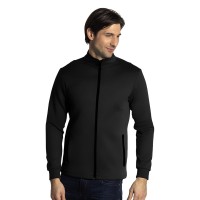 CLARK, unisex high collar sweatshirt black