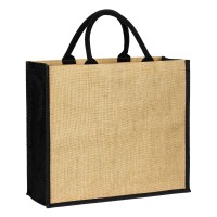 MAKARENA, jute shopping bag, black