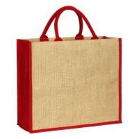MAKARENA, jute shopping bag, red