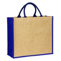 MAKARENA, jute shopping bag, royal blue