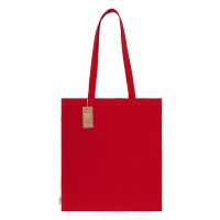 NATURELLA RECYCLE 120, recycled cotton bag, 120 g/m2, red