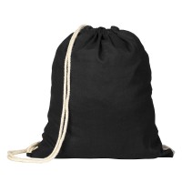 MELON COLOR 105, cotton backpack, 105 g/m2, black