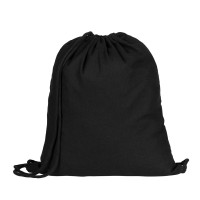 KIWI, recycled cotton backpack, 200 g/m2, black