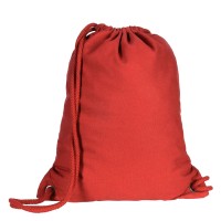 LIME, recycled cotton backpack, 285 g/m2, red