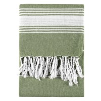 TASOS, cotton beach towel, 180 gr/m2, olive