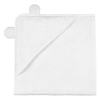 TOBY, baby towel, white