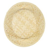SANTIAGO, palm leaf hat without band, beige