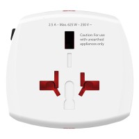 MUV MICRO, world travel adapter, white