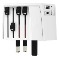 MUV USB AC 30PD, world travel multi-adapter 30w, white