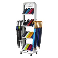 SHELF, umbrella display stand, white