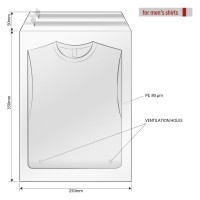 POLY BAG 25 x 35, packing bags, size 25 x 35 cm, 100 pcs, transparent