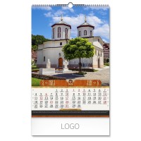 PRAVOSLAVNI MANASTIRI 12, wall calendar, 7 pages, b3 format