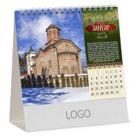 PRAVOSLAVNI MANASTIRI 13, desk calendar, 15 pages, 15.5 x 13 cm
