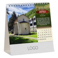 PRAVOSLAVNI MANASTIRI 13, desk calendar, 15 pages, 15.5 x 13 cm