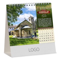 PRAVOSLAVNI MANASTIRI 13, desk calendar, 15 pages, 15.5 x 13 cm