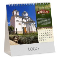 PRAVOSLAVNI MANASTIRI 13, desk calendar, 15 pages, 15.5 x 13 cm