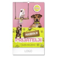 NAJBOLJI PRIJATELJI, wall calendar, 7 pages, b3 format