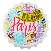 MAGNET CAP, bottle opener with magnet, white