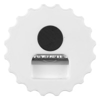 MAGNET CAP, bottle opener with magnet, white
