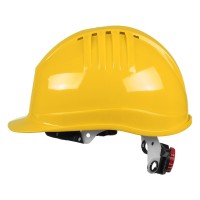 HELMET PRO, protective helmet made of hdpe material, yellow