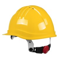 HELMET PRO, protective helmet made of hdpe material, yellow