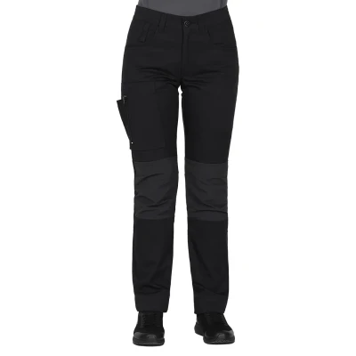 ROVER WOMEN, Damen-Arbeitshosen mit Elasthan, Schwarz