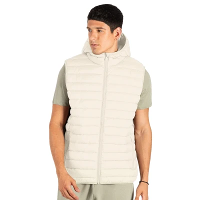 LIBERTY HOOD VEST MEN, Weste mit Kapuze, Weiss gebrochen