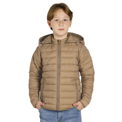 LIBERTY JACKET KID, Kinderjacke mit Kapuze, Hellbraun Braun