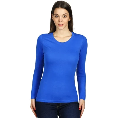 MISS, Damen-Langarmshirt aus Baumwolle, 160 g/m2, Königsblau