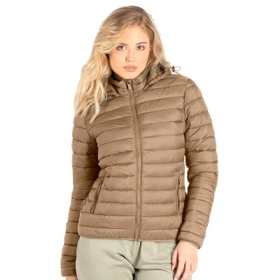 LIBERTY JACKET WOMEN, Damenjacke mit Kapuze, Hellbraun Braun