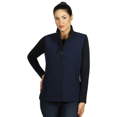SKIPPER VEST WOMEN, women's softshell bodywarmer, blue