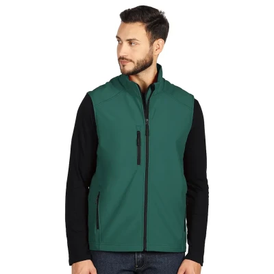 SKIPPER VEST, softshell bodywarmer, green