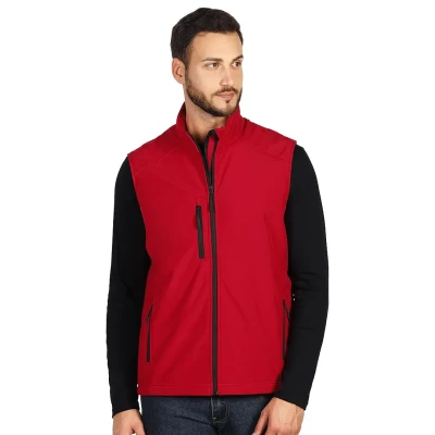 SKIPPER VEST, SoftshellWeste, Rot