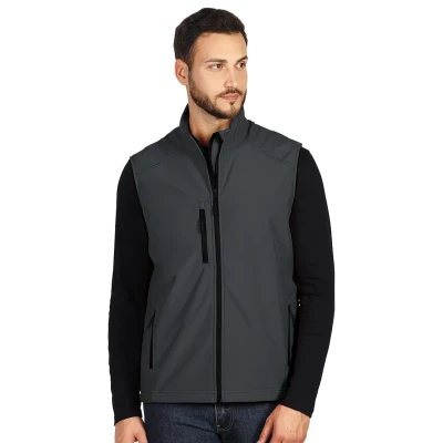 SKIPPER VEST, SoftshellWeste, Dunkelgrau