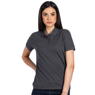 GO GREEN LADY, Damen-Poloshirt, 180 g/m2, Dunkelgrau