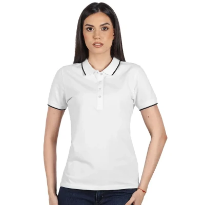 ATLANTIC LADY, Damen-Poloshirt, 190 g/m2, Weiss