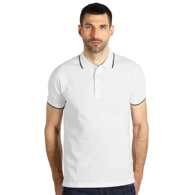 ATLANTIC, Poloshirt, 190 g/m2, Weiss
