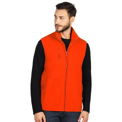 POLARIS VEST, Polar-Fleece-Weste, 280 g/m2, Orange