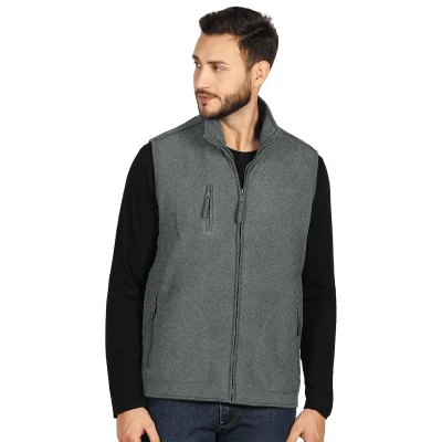 POLARIS VEST, Polar-Fleece-Weste, 280 g/m2, Asche