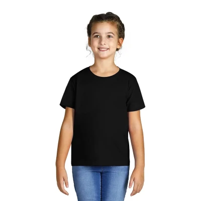 MASTER KID, Kinder-Baumwoll-T-Shirt, 150 g/m2, Schwarz