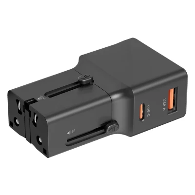INTER CHARGER 25W, Universal-Reise-Wandladegerät, 25W, Schwarz