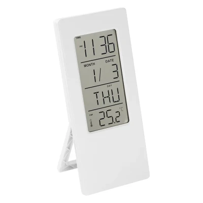 DIGIT, LCD-Tischuhr, Weiss