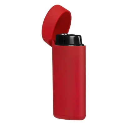 PIXI SOFT, Feuerzeug aus Kunststoff, gummiert, Sturmfeuerzeug, Rot