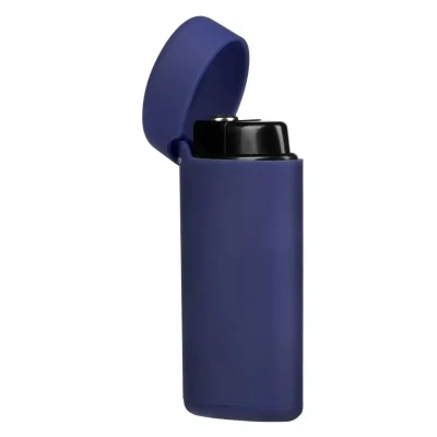 PIXI SOFT, Feuerzeug aus Kunststoff, gummiert, Sturmfeuerzeug, Blau