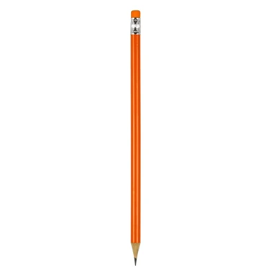 PIGMENT, Holzbleistift HB mit Radiergummi, Orange
