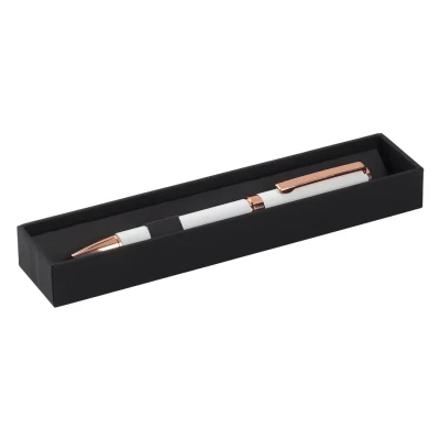 SFINGA, Kugelschreiber aus Metall in einer Geschenkbox, Weiss